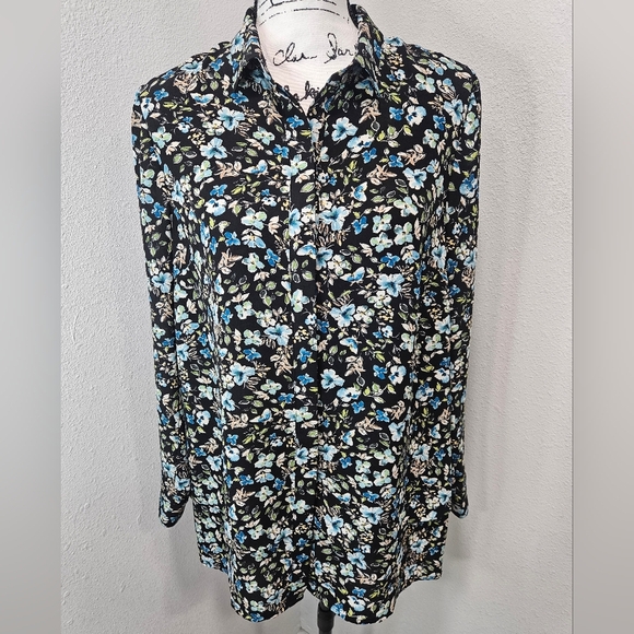 J.Jill women's layered casual floral blouse small - Picture 1 of 6